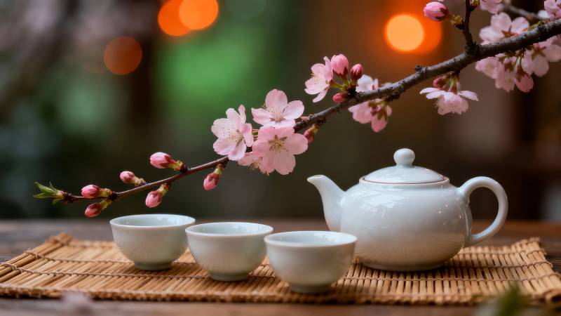 樱花茶韵 静享春日时光图片