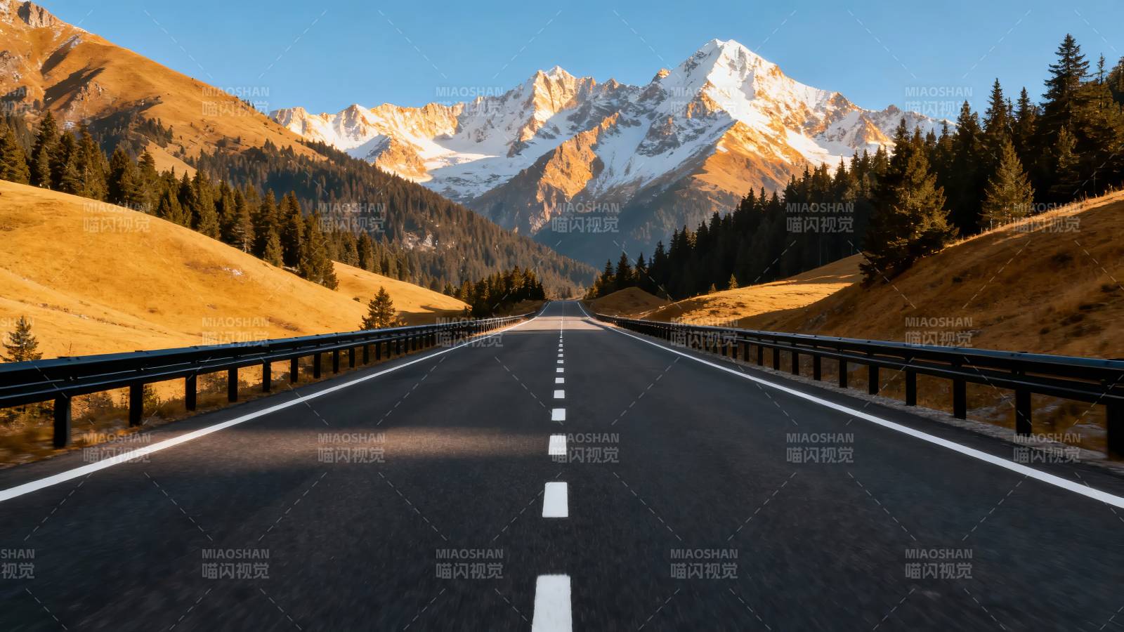雪山公路 直通天际图片