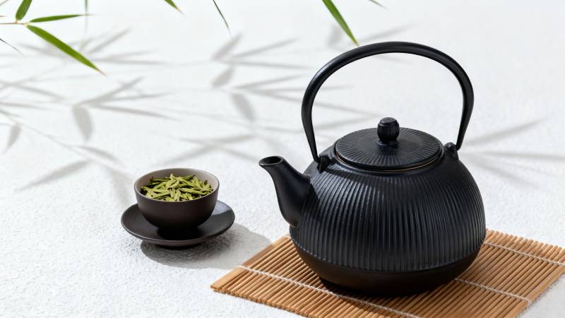 黑壶绿茶 竹影禅意图片