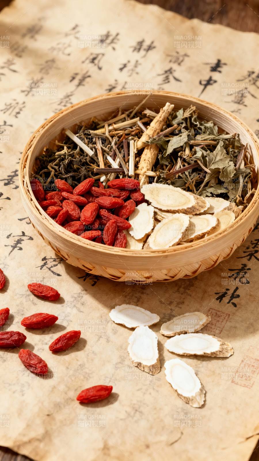 中药养生 枸杞黄芪草本配伍图片