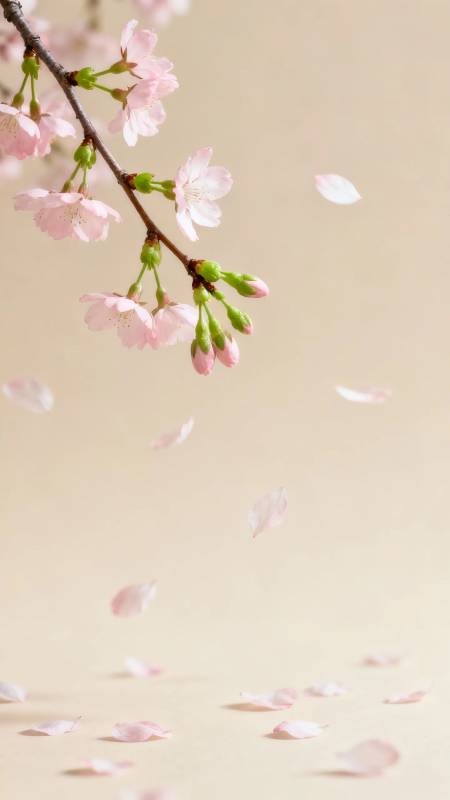 樱花飘落 春意温柔图片