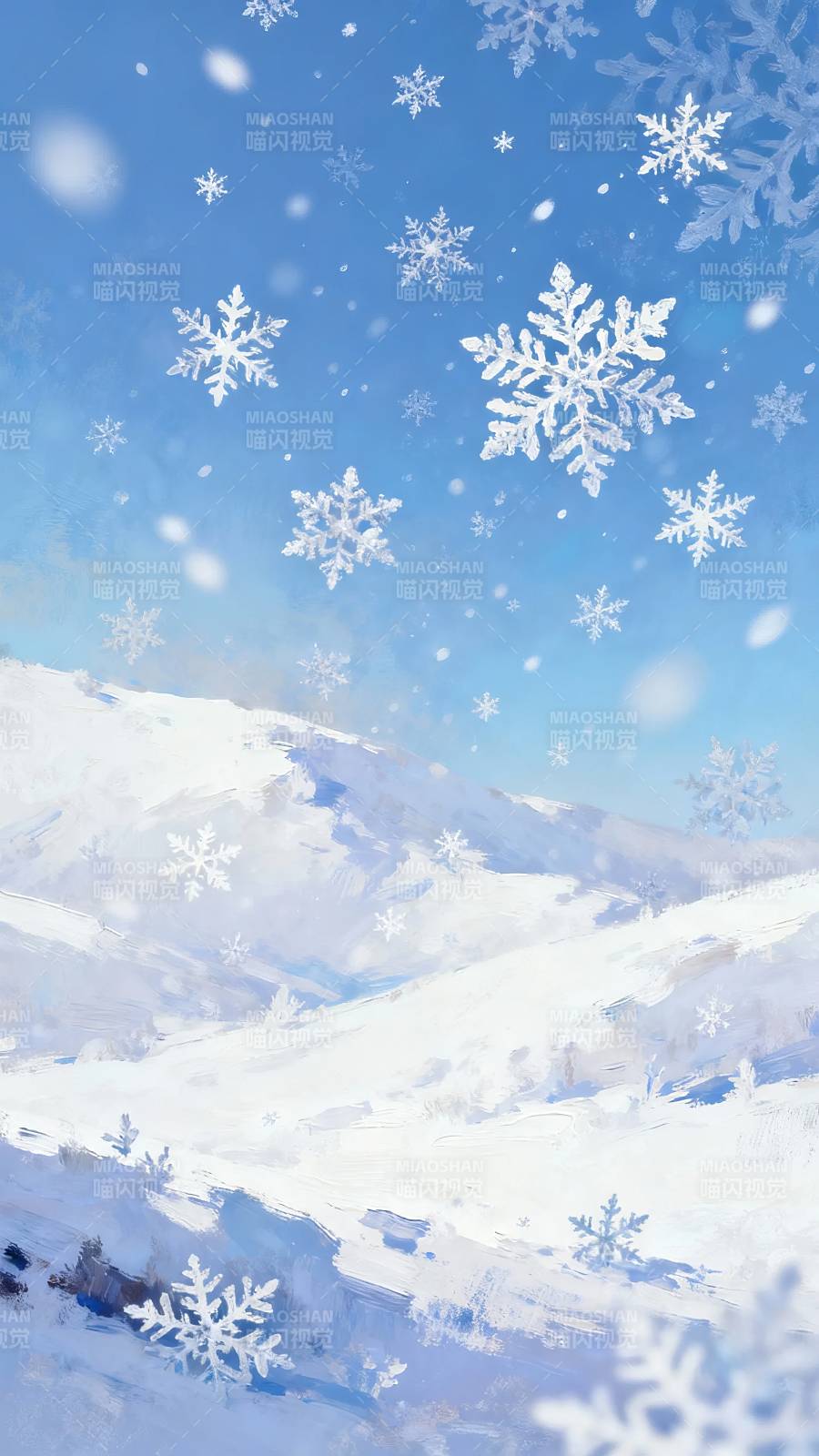 雪落青山 静谧冬景图片