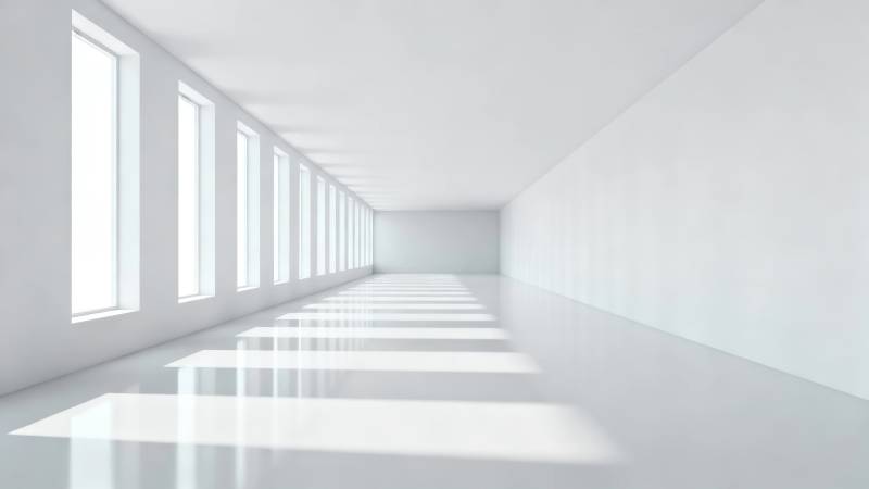 白光长廊 静谧延伸图片