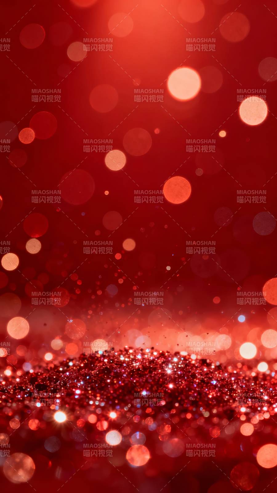 红 glitter 梦幻光斑背景图片
