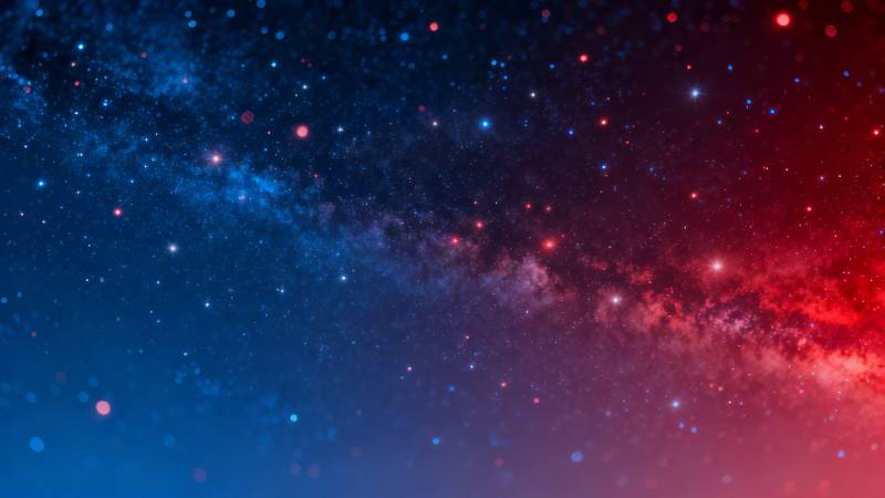 红蓝星河 梦幻宇宙图片