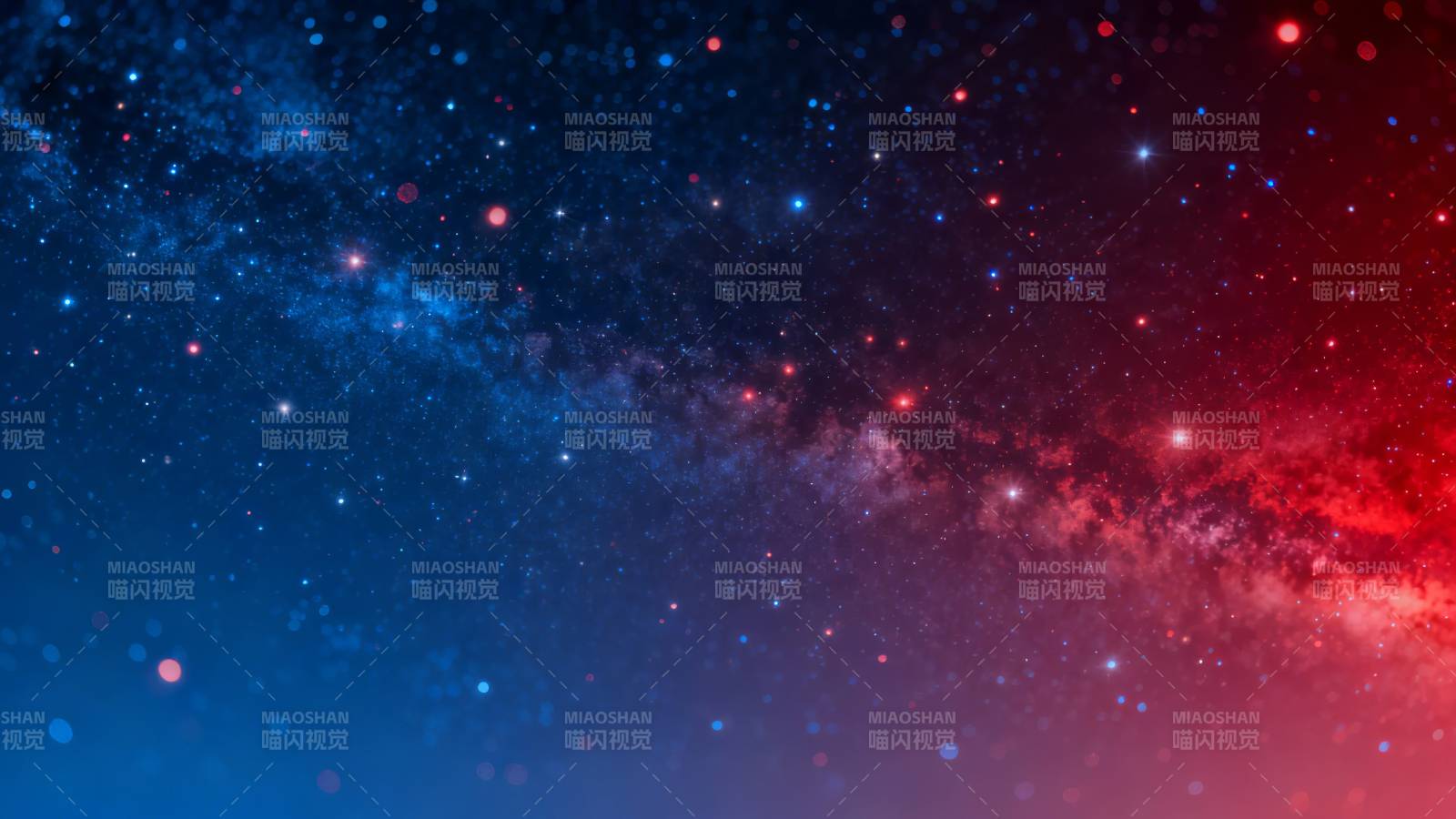 红蓝星河 梦幻宇宙图片