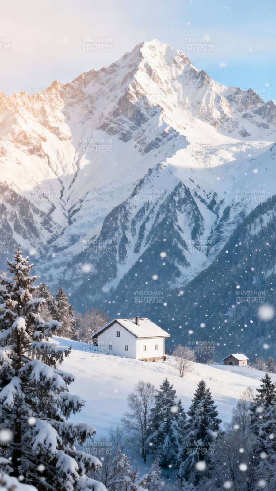 雪山小屋 静享冬日童话图片