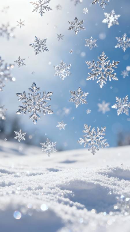 雪花飞舞 冬日梦幻景图片