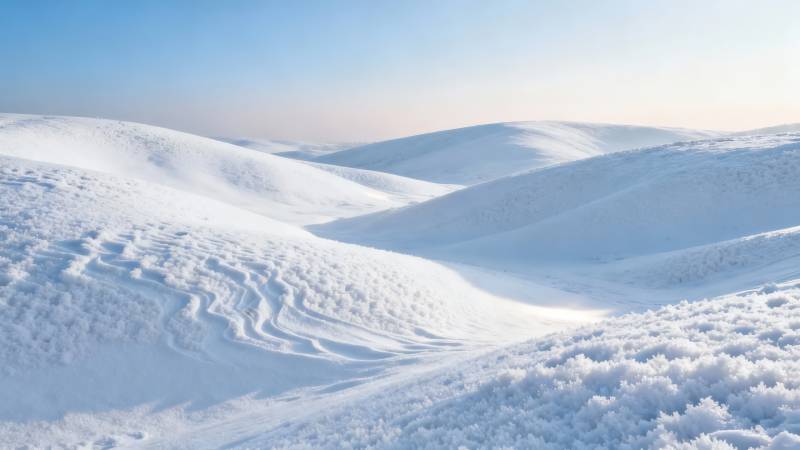 雪原起伏 静谧无垠图片