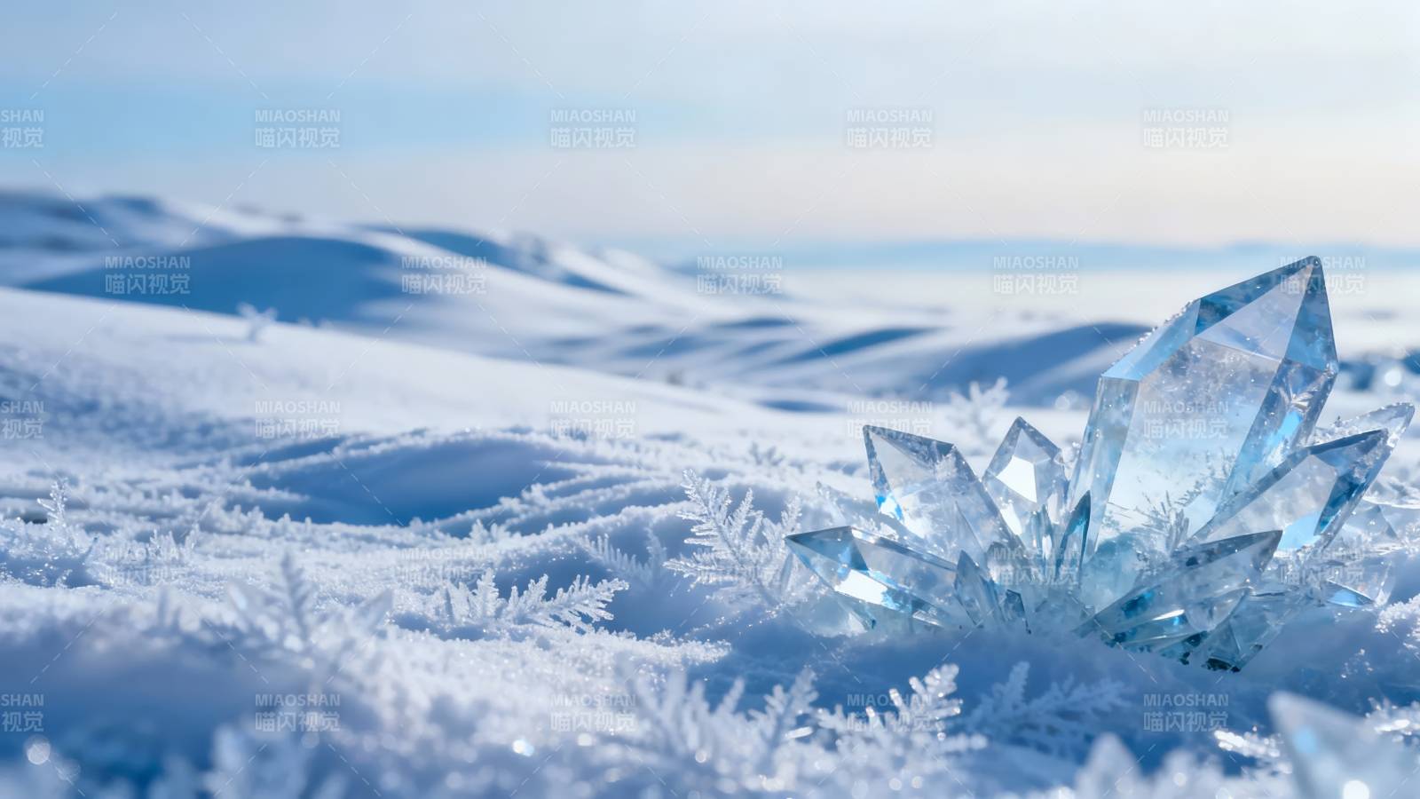 雪晶绽放 冰蓝梦境图片