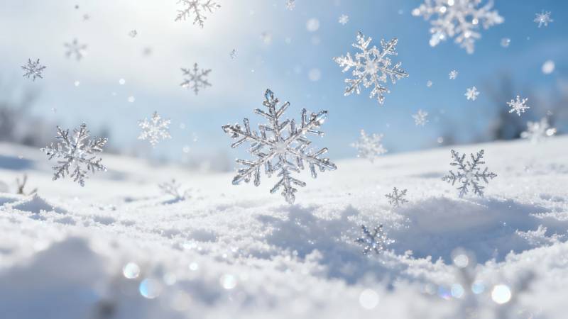 雪落冬日 晶莹如梦图片