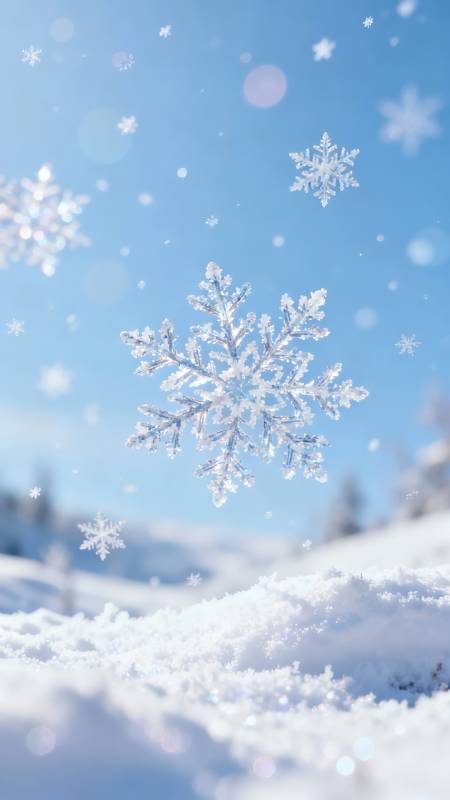 雪花飞舞 冬日仙境图片