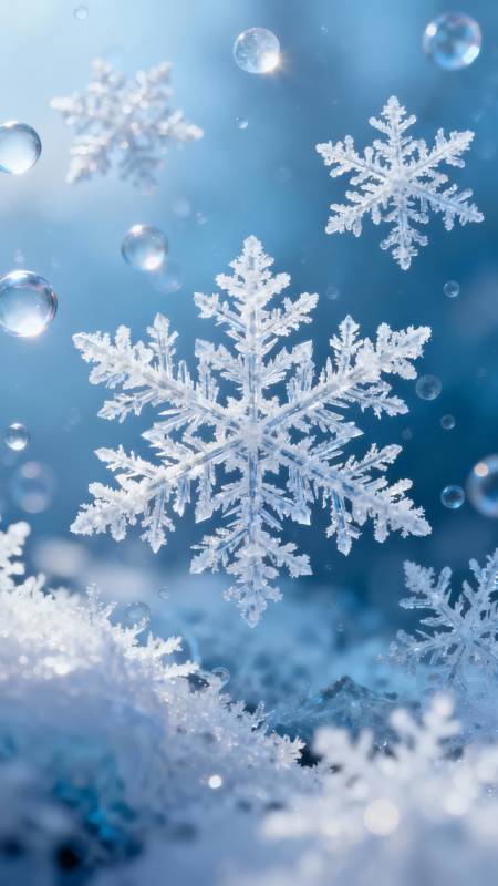 雪花飞舞 晶莹如梦图片