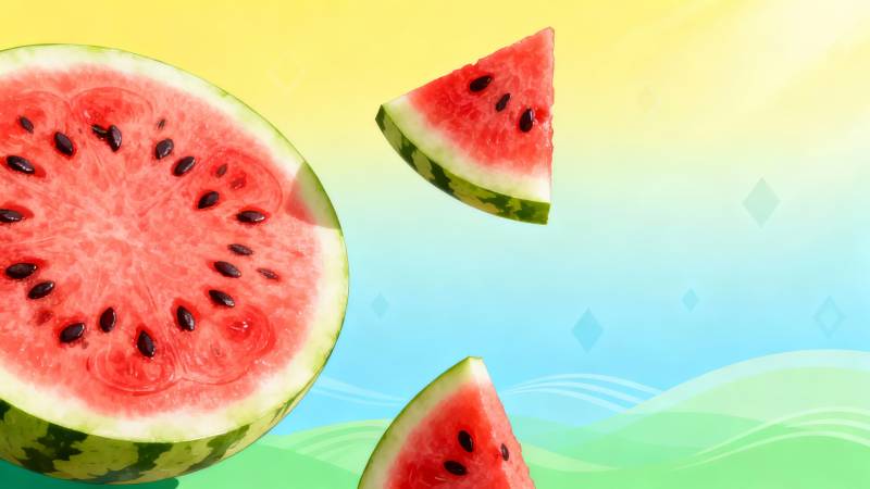 夏日西瓜清凉一夏图片