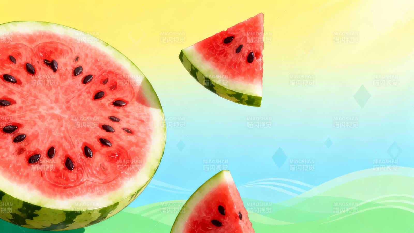 夏日西瓜清凉一夏图片