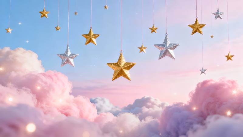星空云海 梦幻悬挂星饰图片