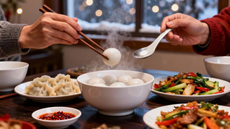 温馨团圆饭 热气腾腾享美味图片