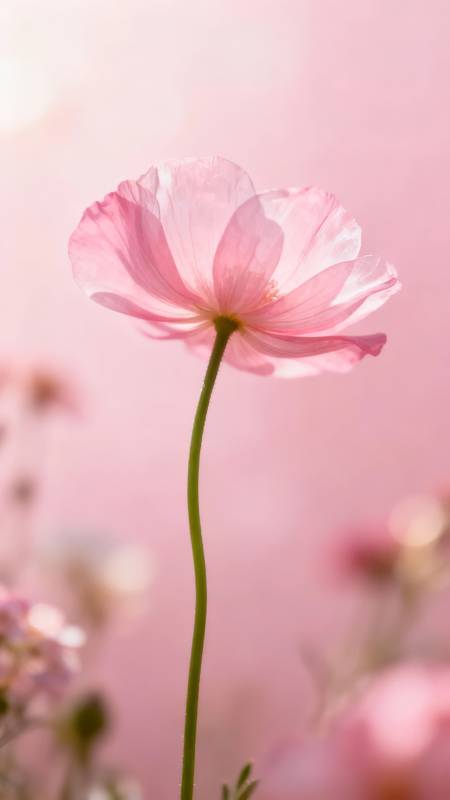 粉花轻舞 柔光如梦图片