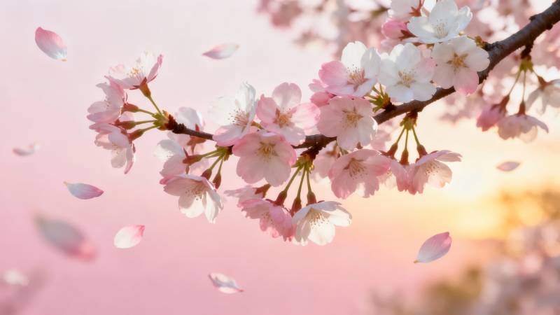 樱花飞舞 春日浪漫图片