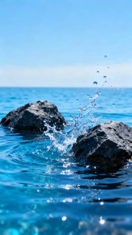海石溅水 碧蓝清透图片