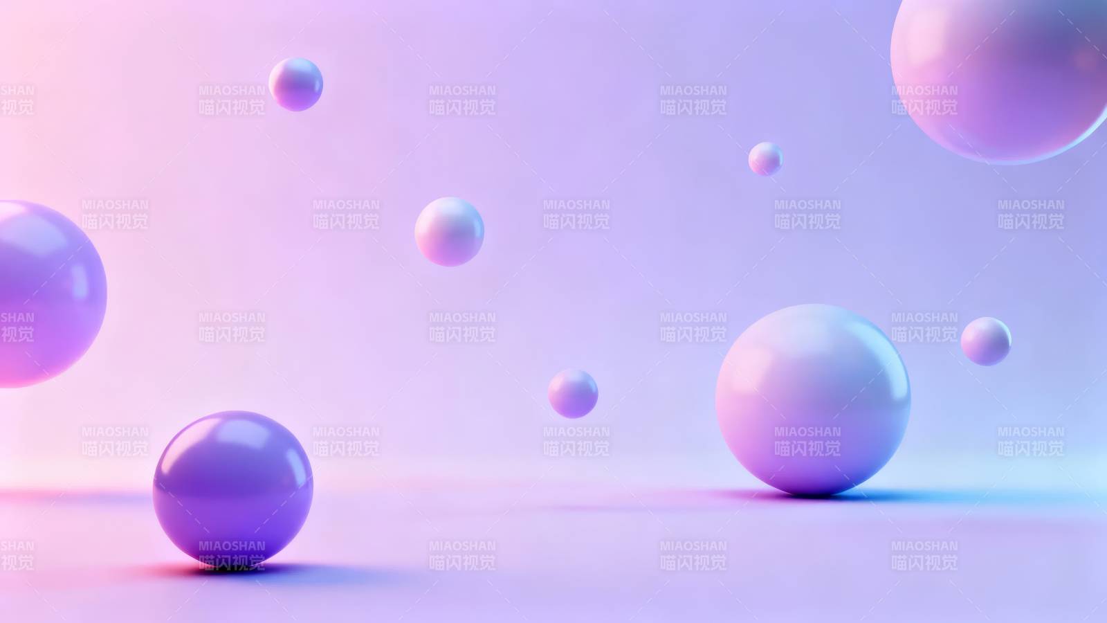 梦幻紫球漂浮空间图片