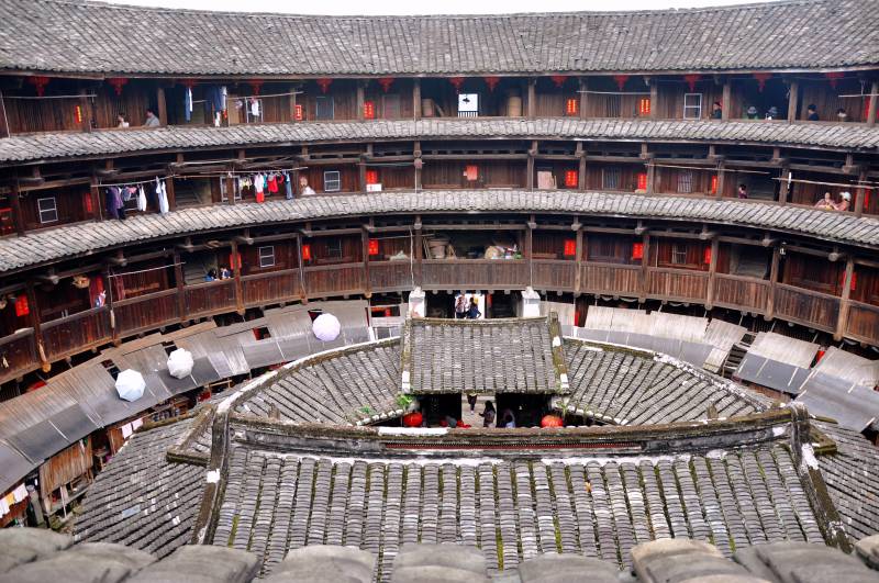 福建南靖云水谣世界文化遗产怀远楼土楼图片