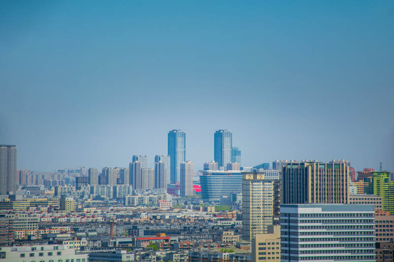 城市天际线全景图图片