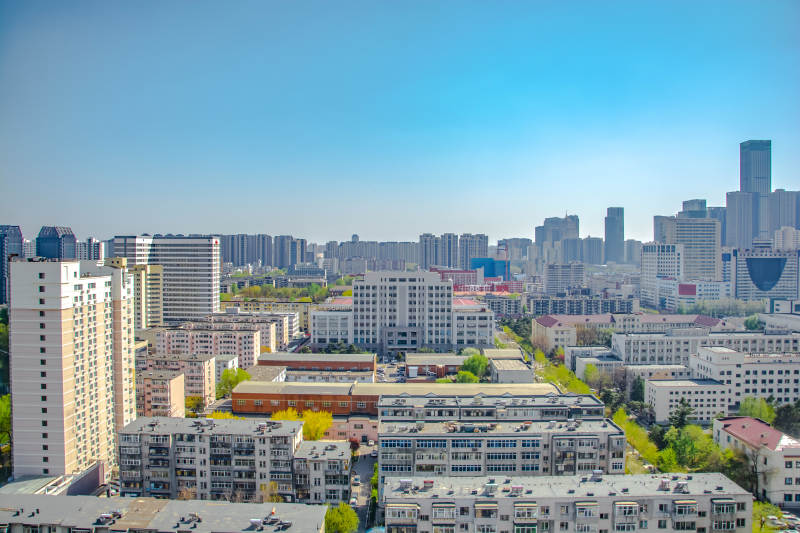 城市天际线全景图图片