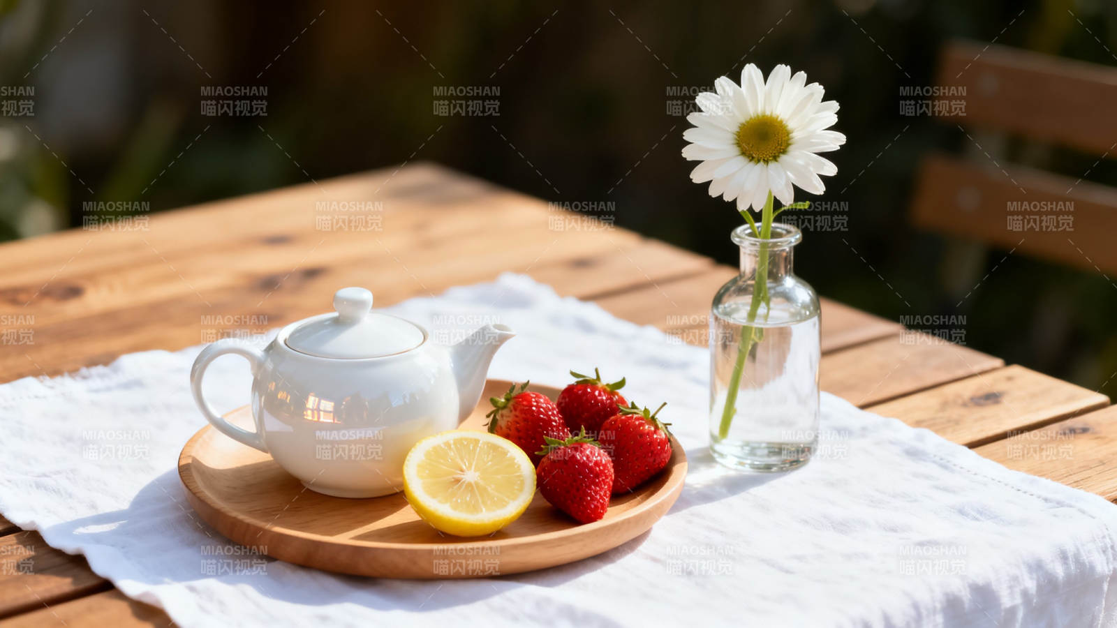 茶点配花 午后静好时光图片