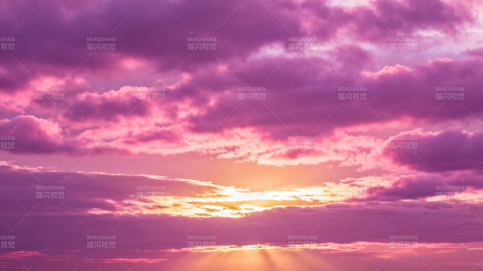 紫霞满天 日落如诗图片