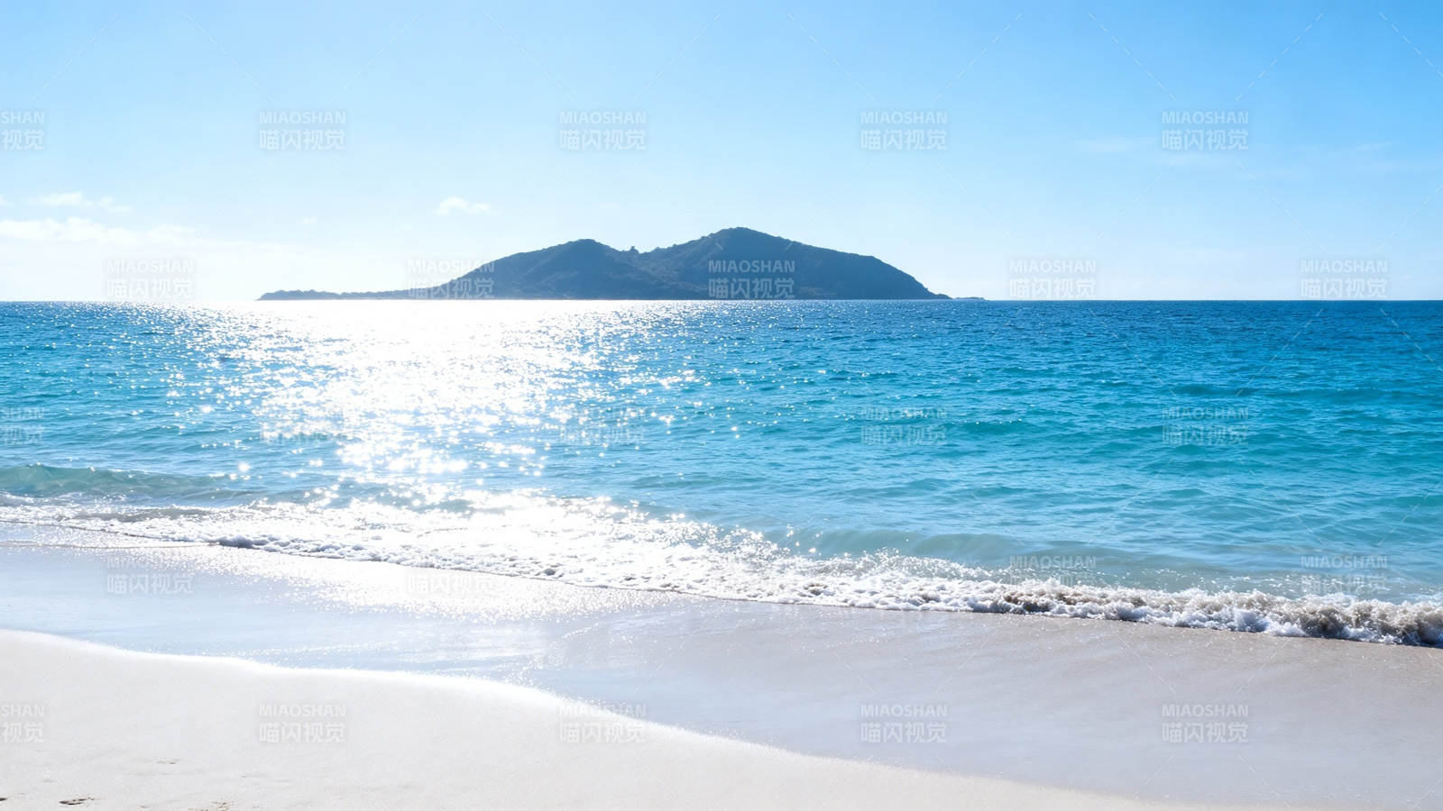 碧海白沙 远岛如黛图片