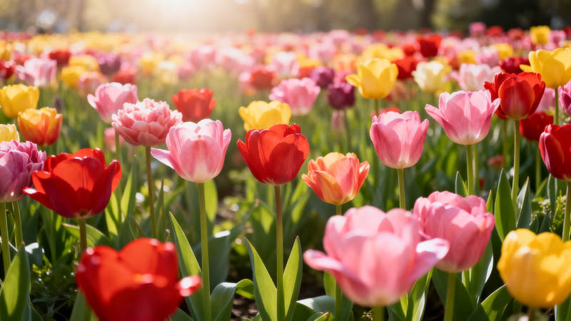 春日花海 绚烂 tulip 盛放图片