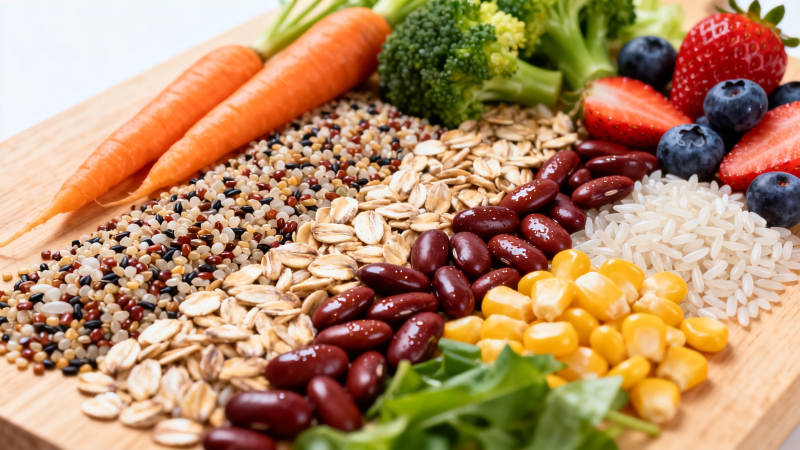 健康食材拼盘 谷物蔬果豆类图片