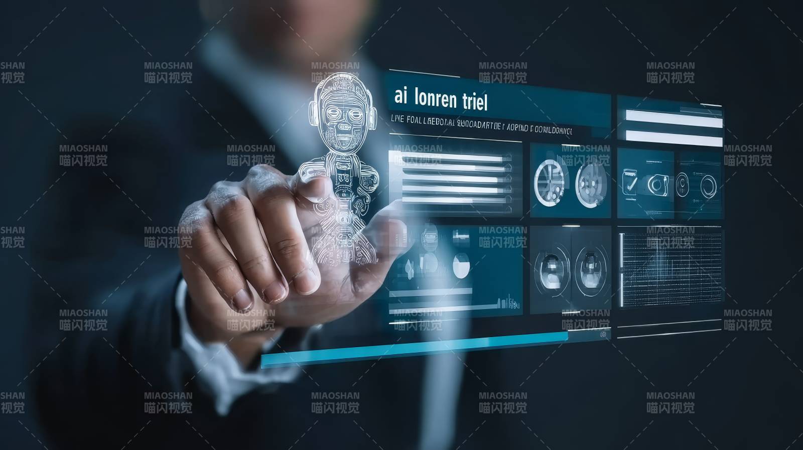 触控未来 AI全息交互界面图片