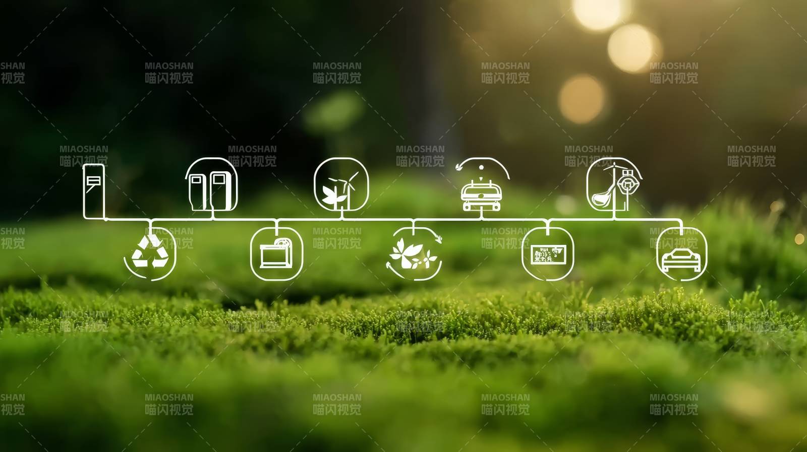 绿色能源生态链图示图片