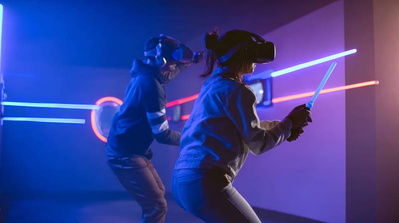 VR光剑对决 霓虹激战夜图片