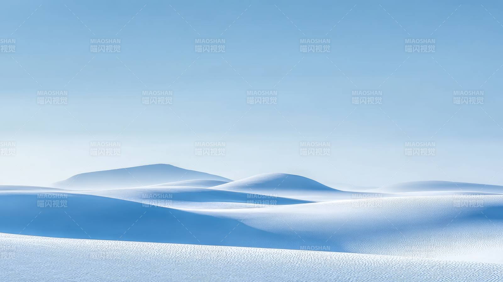 雪原静默 蓝调梦境图片