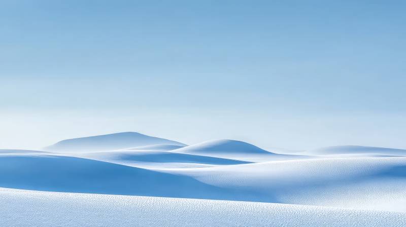 雪原静默 蓝调梦境图片