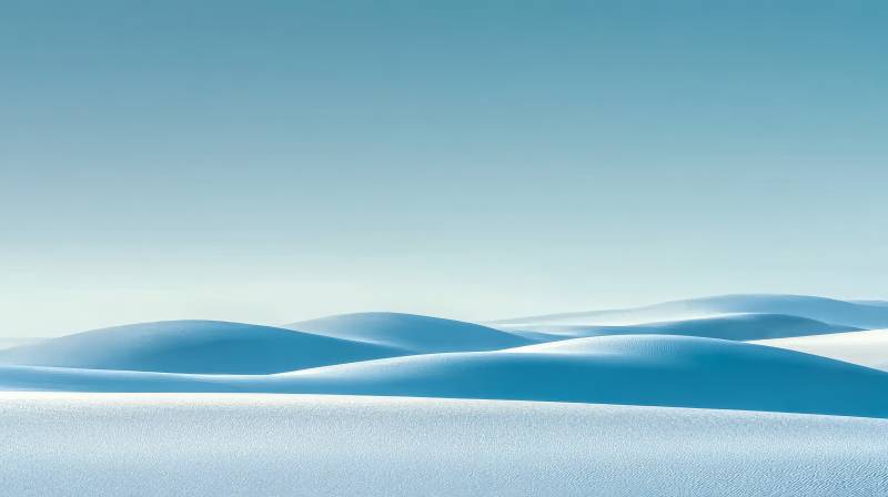 雪原静默 蓝调梦境图片