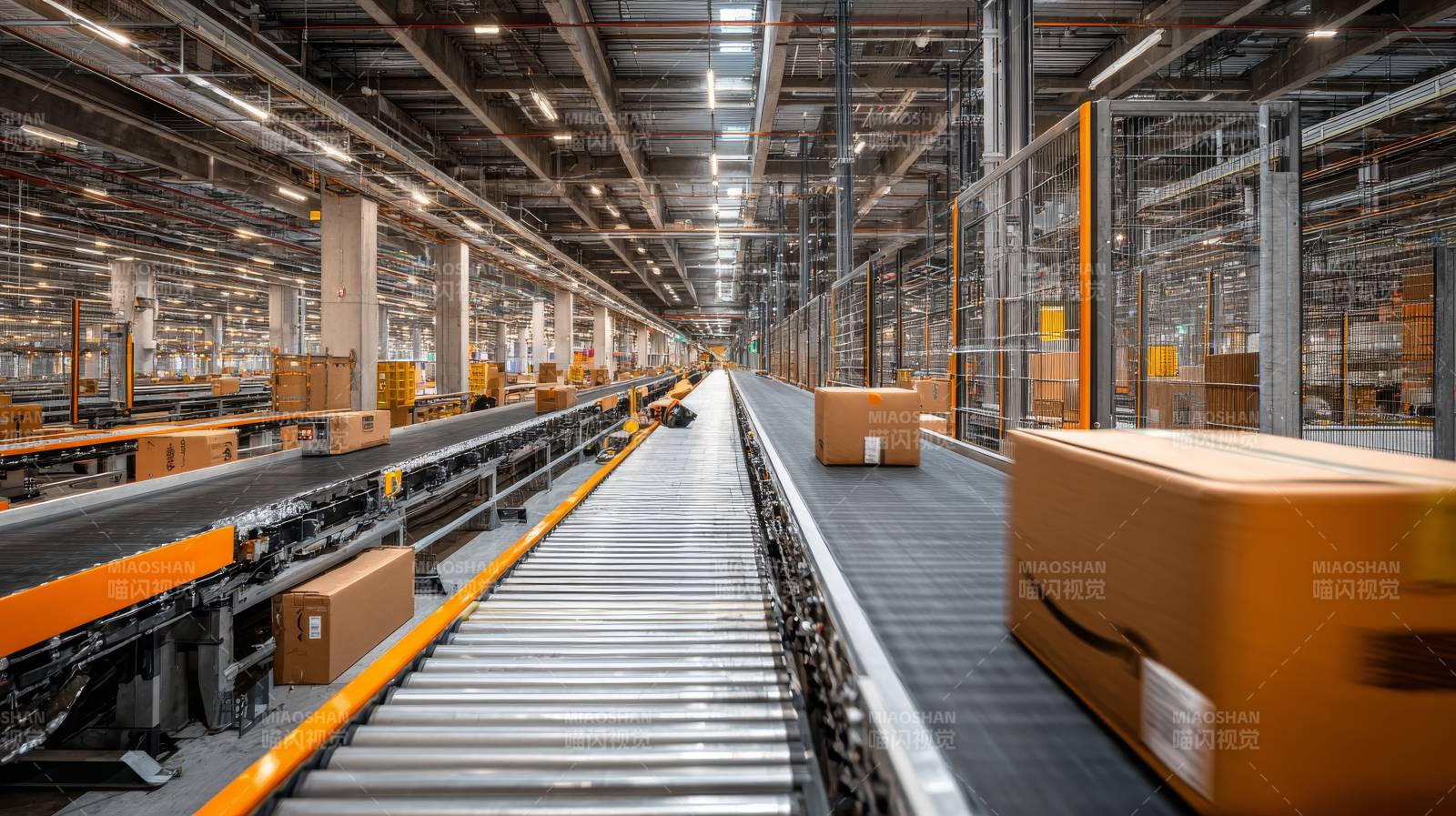 智能物流 conveyor 高效运转中图片