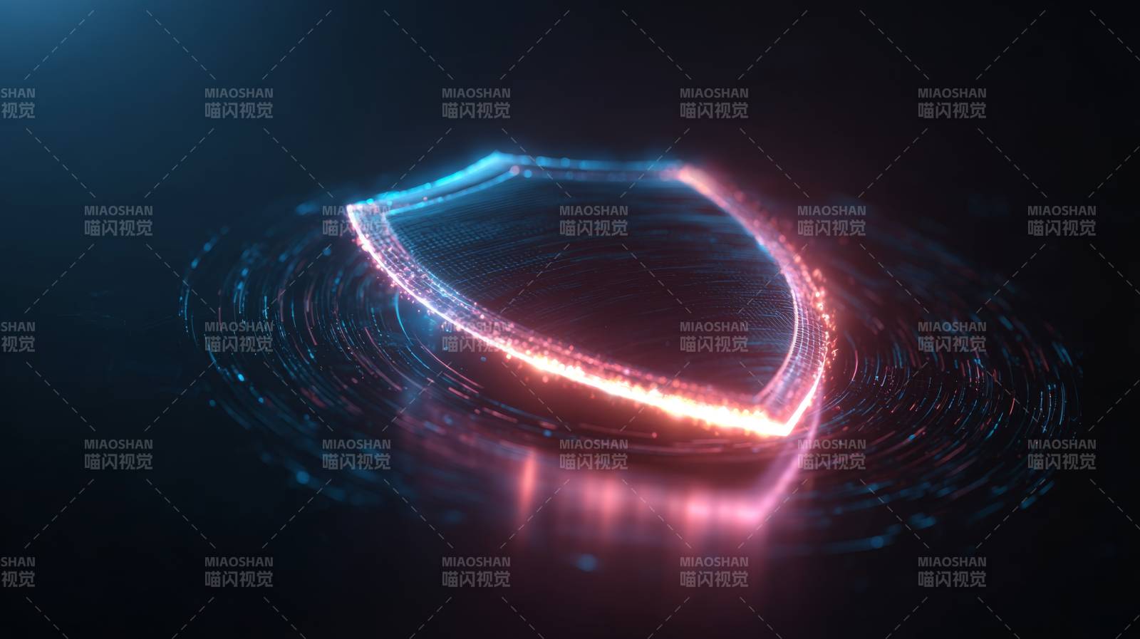 霓虹光盾 未来科技守护图片