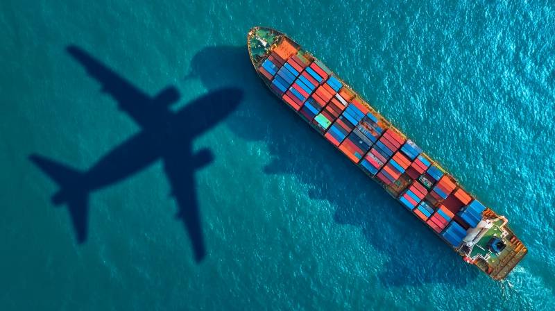 海空联运 全球物流缩影图片