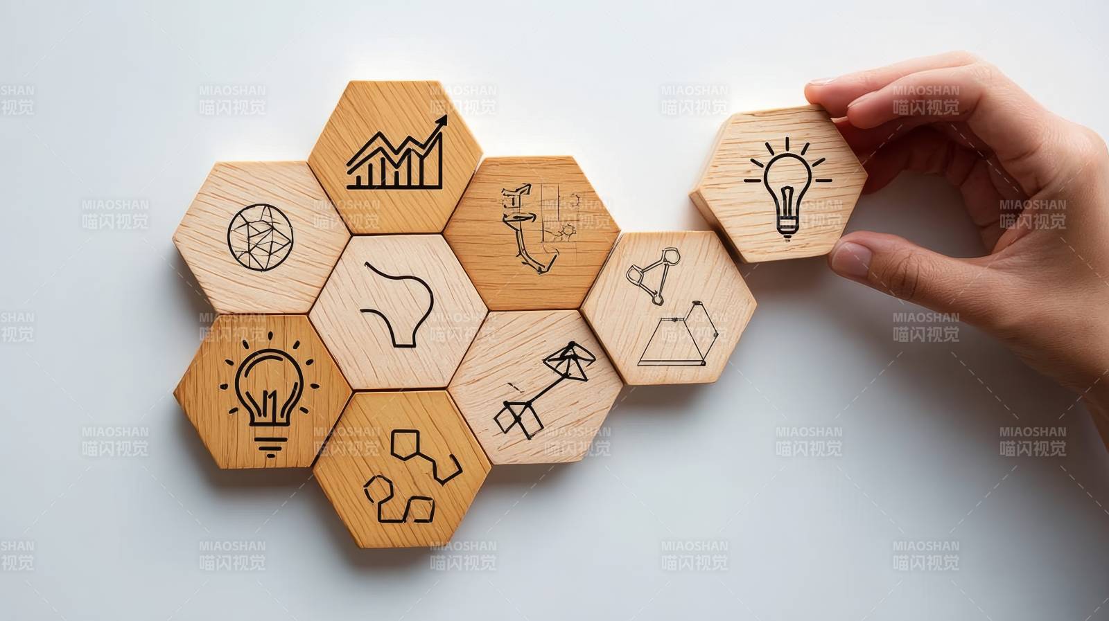 创意拼图 思维模块组合图片