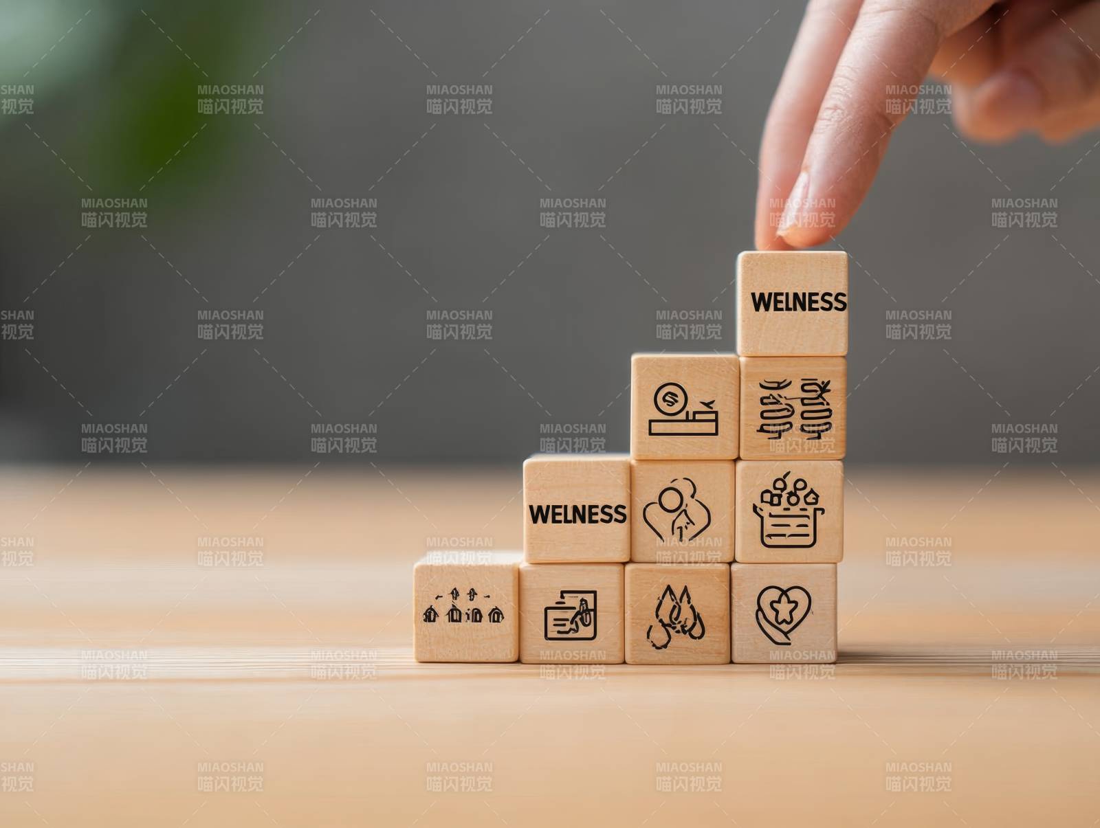 wellness阶梯 手搭健康积木图片