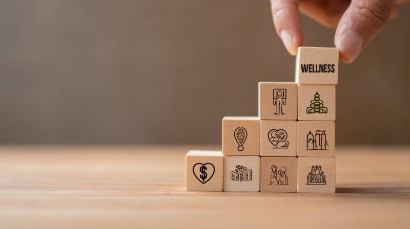 wellness阶梯 健康向上构建图片