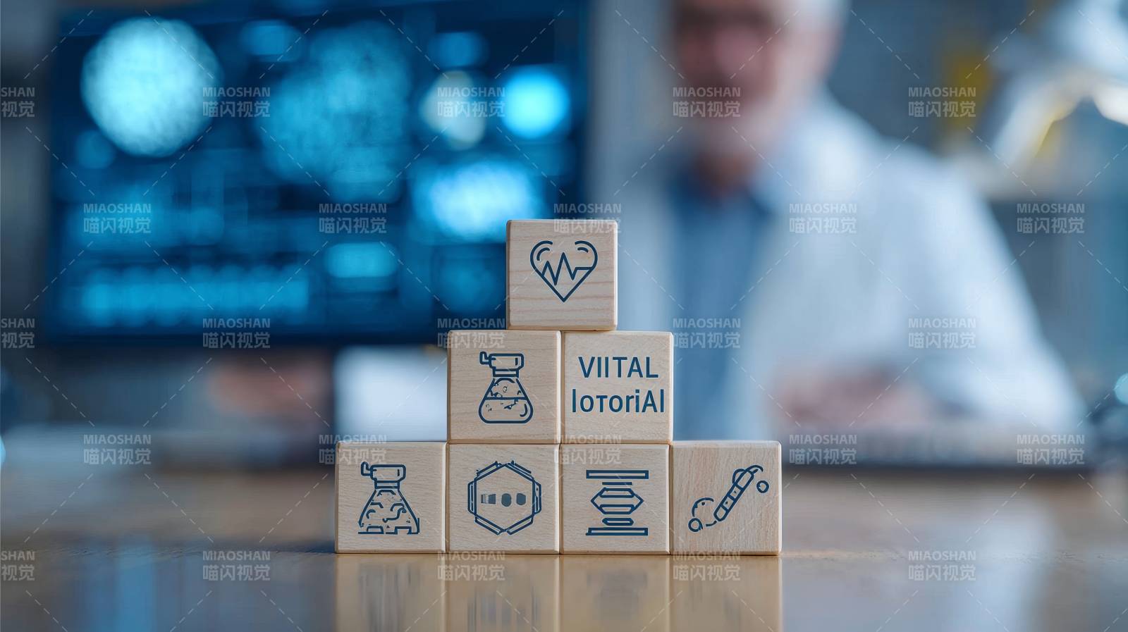 医疗积木塔  vital 图标堆叠图片