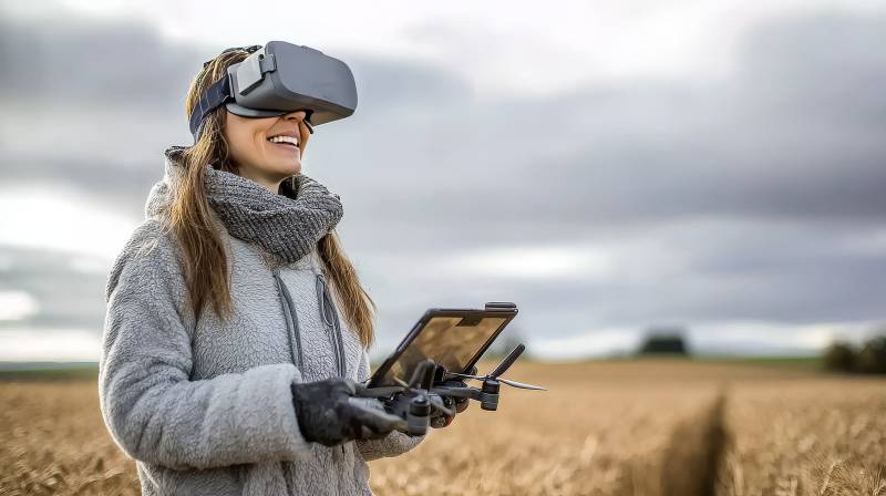 VR操控无人机 智慧农业新体验图片