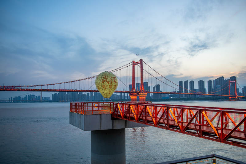 武汉长江大桥黄昏景图片