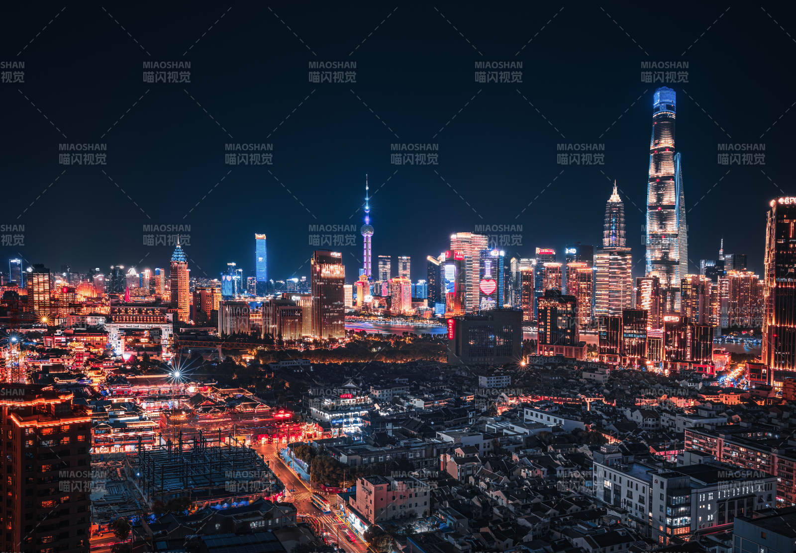 上海夜景璀璨夺目图片