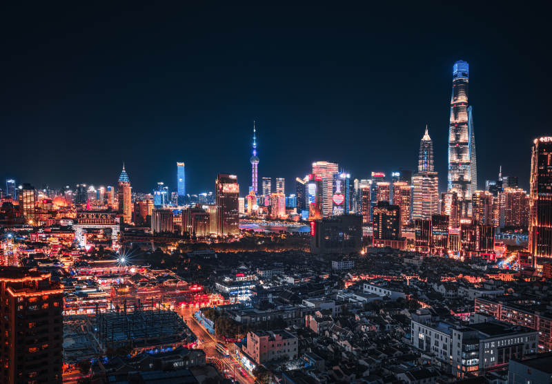 上海夜景璀璨夺目图片